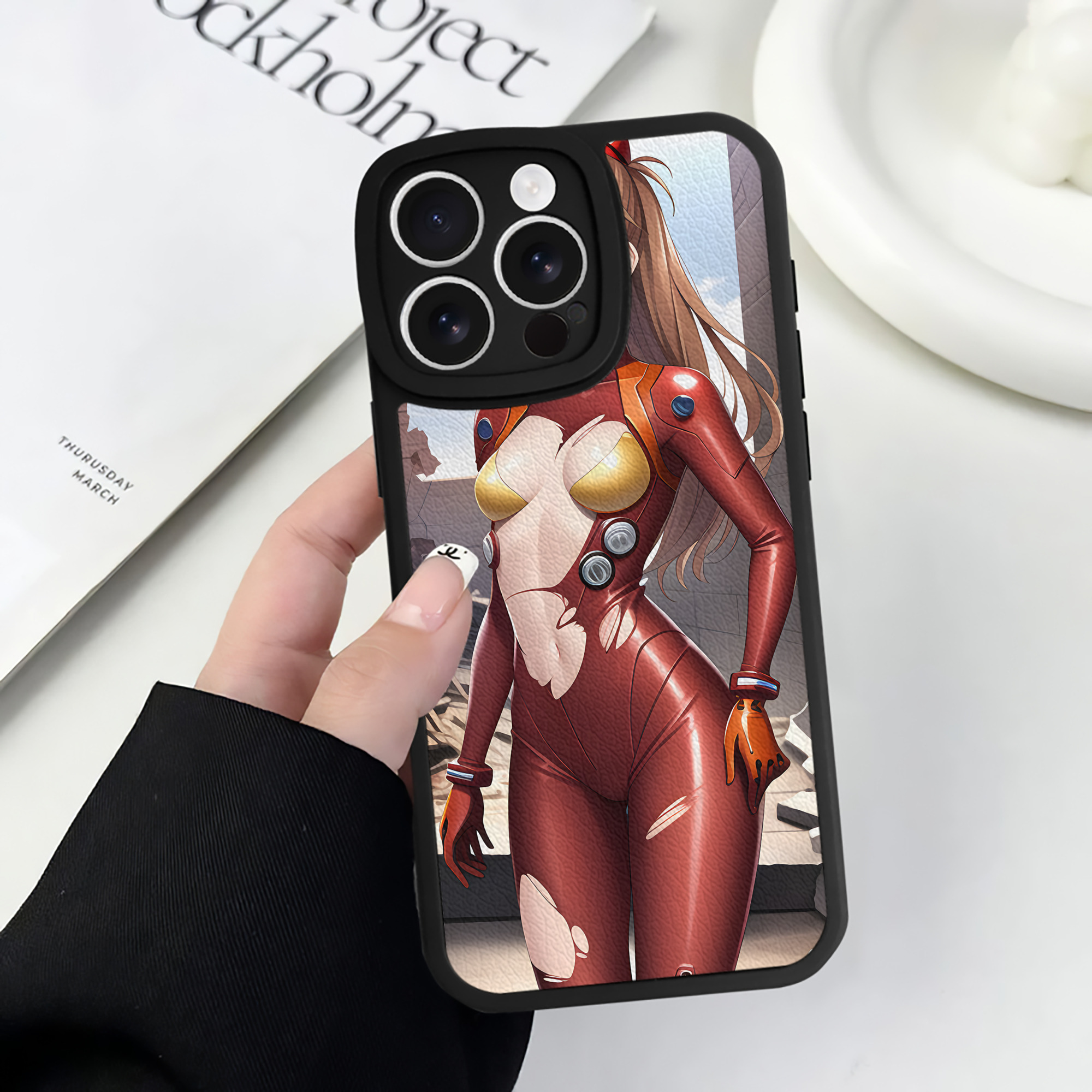 （画像用） EVA 新世紀エヴァンゲリオン 【iPhone 16シリーズ対応】シリコンスマホケース（レザー調） 材質：シリコン
